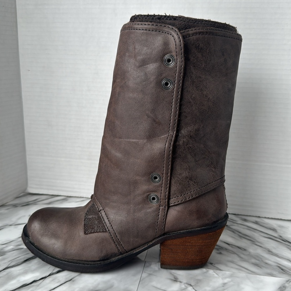 Luxury Rebel Brady mid calf motorcycle boots